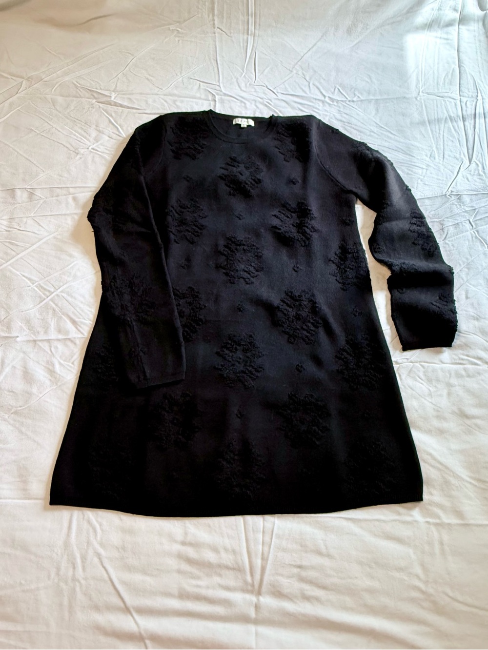 Z SUPPLY Black Textured Knit Lena Sweater Dress - Size M